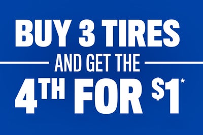 Buy 3 Tires And Get The 4th For $1